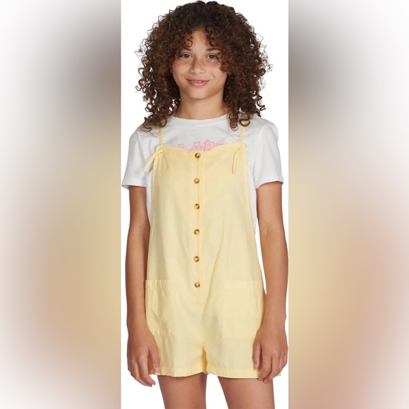 Billabong size Large Yellow wave Romper - Picture 2 of 2